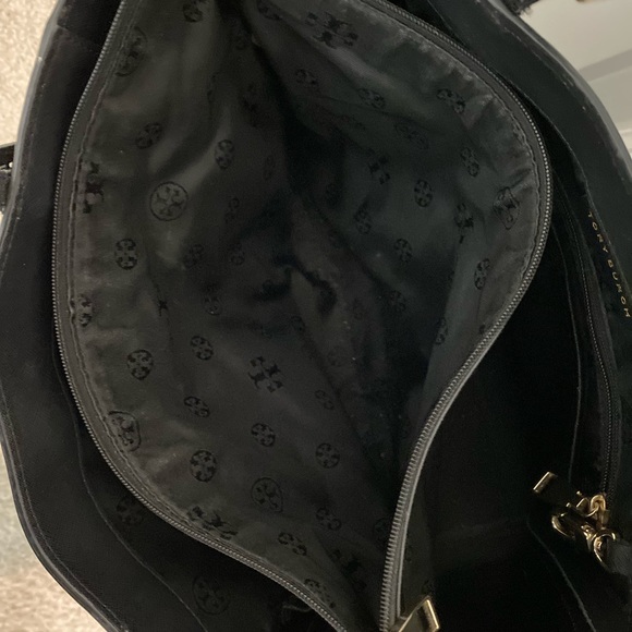 TORY BURCH Leather York Buckle Tote (Black) - Picture 3 of 8